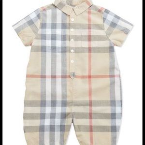 Classic Burberry Baby Boy Romper 18 months